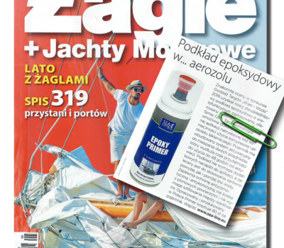 Епоксиден грунд в списанието за водни спортове „Żagle”. Епоксиден грунд в списанието за водни спортове „Żagle”.